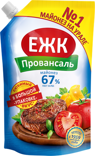Майонез ЕЖК Провансаль 67%, 700мл, вид