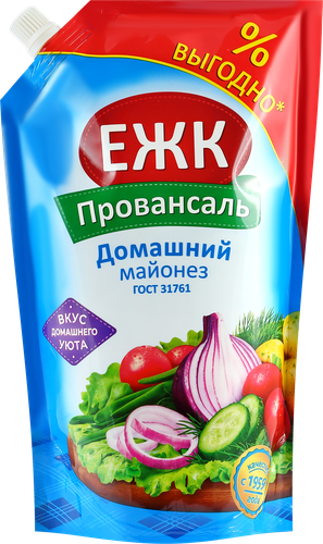 Майонез ЕЖК Провансаль Домашний 50,5%, 700мл, картинка