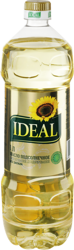 Масло подсолнечное IDEAL рафинированное дезодорированное, 1л, фото