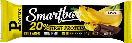 Батончик протеиновый SMARTBAR Protein, Банан в темной глазури, 40г, изображение
