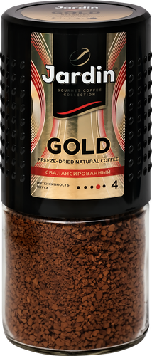 Кофе растворимый JARDIN Gold натуральный сублимированный, 190г, изображение