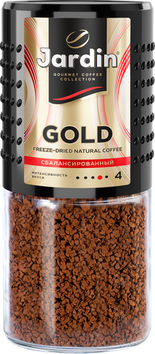 Кофе растворимый JARDIN Gold натуральный сублимированный, 190г, фото