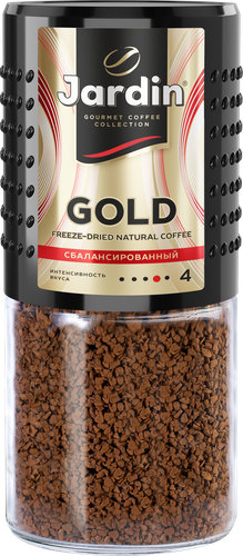 Кофе растворимый JARDIN Gold натуральный сублимированный, 190г, фото