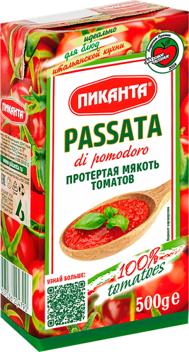 Мякоть томатов ПИКАНТА протертая, 500г, фотография