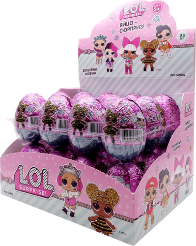 Яйцо шоколадное L.O.L. с игрушкой в капсуле, 20г, детальное фото