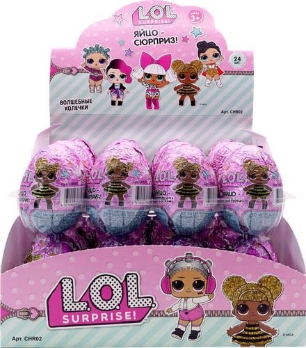 Яйцо шоколадное L.O.L. с игрушкой в капсуле, 20г, детальное фото
