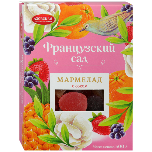 Мармелад желейный АЗОВСКАЯ КФ Французский сад, 300г, крупный план