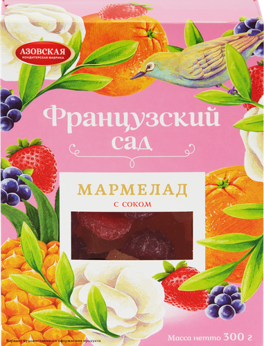 Мармелад желейный АЗОВСКАЯ КФ Французский сад, 300г, крупный план