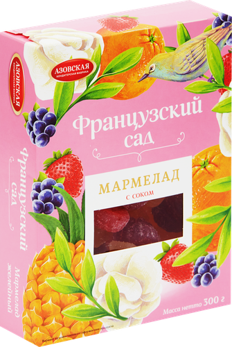 Мармелад желейный АЗОВСКАЯ КФ Французский сад, 300г, крупный план