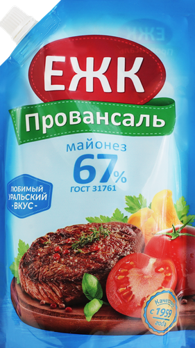 Майонез ЕЖК Провансаль 67%, 400мл, детальное фото