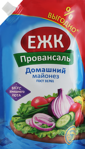 Соус майонезный ЕЖК Провансаль Домашний 46% 400мл, вид