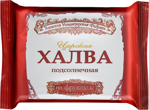 Халва подсолнечная АЗОВСКАЯ КФ Царская, на фруктозе, 180г, фото