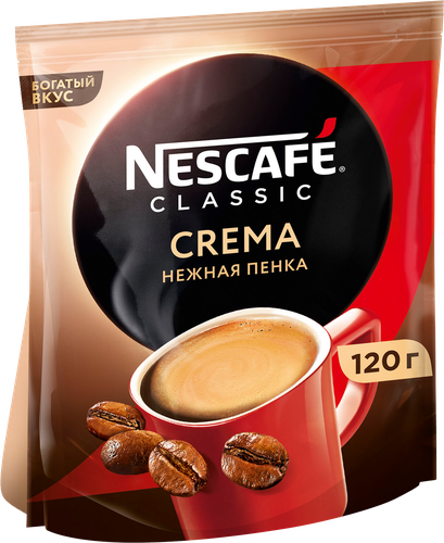 Кофе растворимый НЕСКАФЕ Classic Crema натуральный, 120г, детальное фото