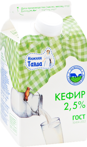 Кефир НИЖНЯЯ ТАВДА 2,5%, без змж, 450г, фотография