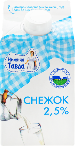 Снежок йогуртный НИЖНЯЯ ТАВДА с сахаром 2,5%, без змж, 450г, вид