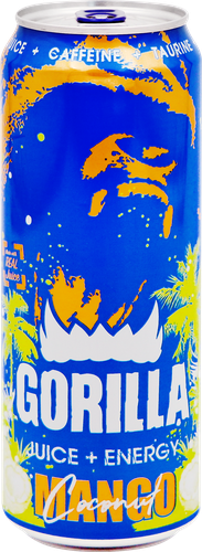 Напиток энергетический GORILLA Mango Coconut тонизирующий сильногазированный, 0.45л, фотография
