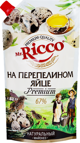 Майонез MR.RICCO на перепелином яйце 67%, 400мл, фотография