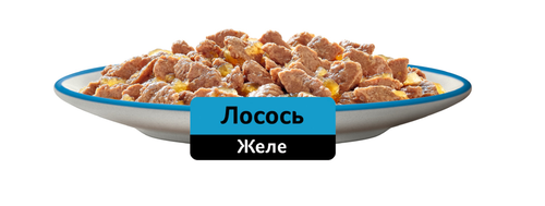 Корм консервированный для взрослых кошек WHISKAS желе с лососем, 75г, изображение