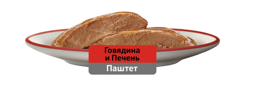 Корм консервированный для взрослых кошек WHISKAS паштет мясной с говядиной и печенью, полнорационный, 75г, детальное фото