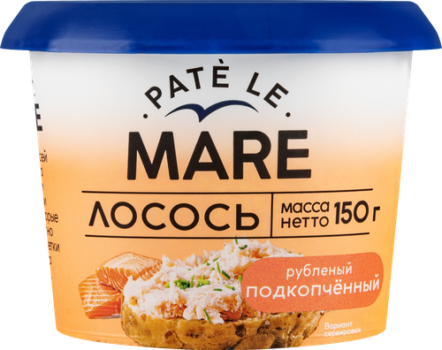 Лосось рубленый БАЛТИЙСКИЙ БЕРЕГ Pate Le Mare подкопченный,150г, детальное фото