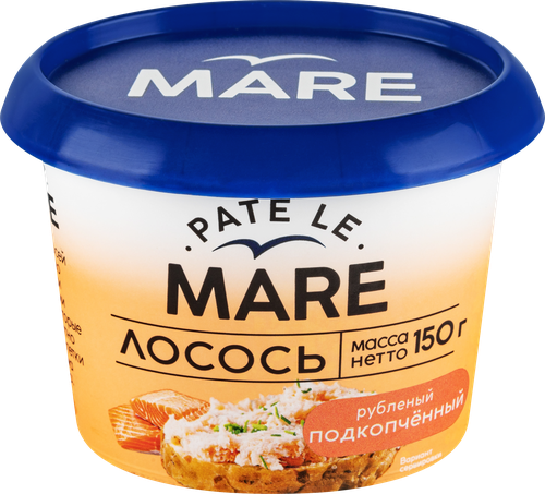 Лосось рубленый БАЛТИЙСКИЙ БЕРЕГ Pate Le Mare подкопченный,150г, крупный план