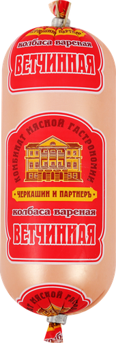 Колбаса вареная ЧЕРКАШИН И ПАРТНЕРЪ Ветчинная, 350г, фотография