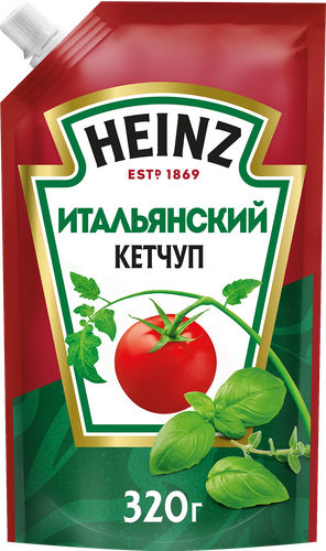 Кетчуп HEINZ Итальянский, 320г, крупный план