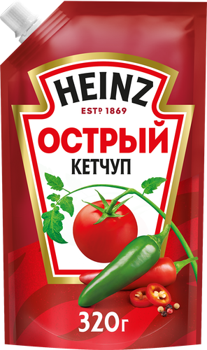 Кетчуп HEINZ Острый, 320г, детальное фото