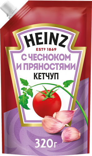 Кетчуп HEINZ с чесноком и пряностями, 320г, фотография