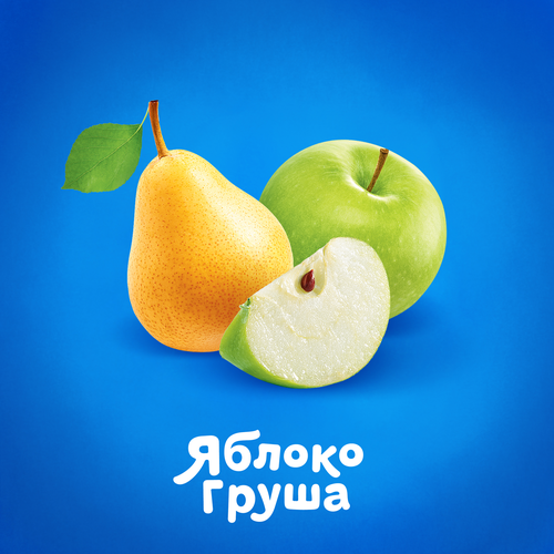 Йогурт питьевой детский АГУША Яблоко, груша 2,7%, с 8 месяцев, без змж, 180г, фото