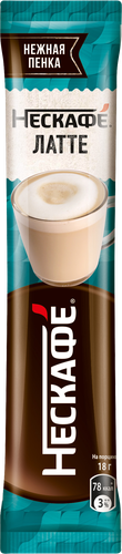 Напиток кофейный растворимый НЕСКАФЕ Latte, 18г, крупный план