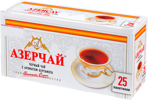 Чай черный АЗЕРЧАЙ с ароматом бергамота, 25пак, детальное фото