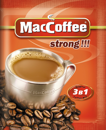 Напиток кофейный растворимый MACCOFFEE Strong 3в1, 16г, картинка