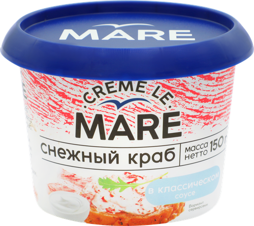 Снежный краб БАЛТИЙСКИЙ БЕРЕГ Creme le Mare в классическом соусе, 150г, изображение