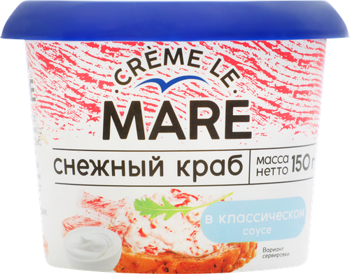 Снежный краб БАЛТИЙСКИЙ БЕРЕГ Creme le Mare в классическом соусе, 150г, изображение