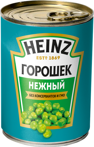 Горошек зеленый HEINZ Нежный, из мозговых сортов, 400г, крупный план