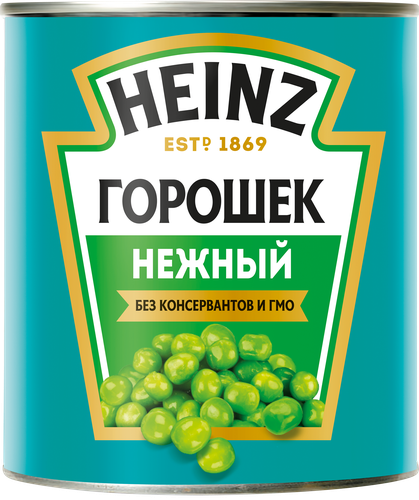 Горошек зеленый HEINZ Нежный, из мозговых сортов, 400г, вид