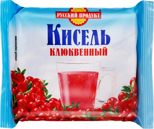 Кисель брикетированный РУССКИЙ ПРОДУКТ Клюквенный, 190г, фотография