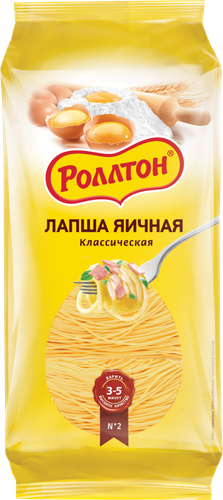 Лапша яичная РОЛЛТОН Классическая группа В высший сорт, 400г, фотография