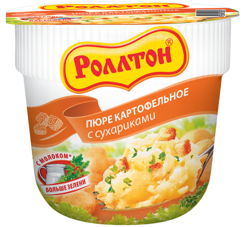 Пюре картофельное РОЛЛТОН с сухариками, 40г, фото