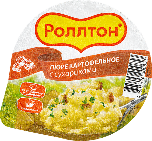 Пюре картофельное РОЛЛТОН с сухариками, 40г, детальное фото