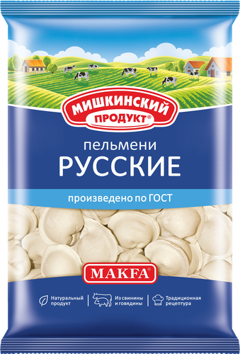 Пельмени МИШКИНСКИЙ ПРОДУКТ Русские, 700г, фото
