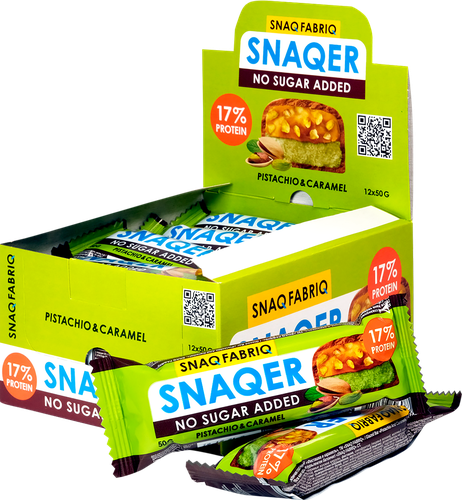 Батончик SNAQ FABRIQ Фисташка и карамель, глазированный, 50г, фотография