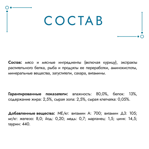 Корм консервированный для взрослых кошек ГУРМЭ Перл Нежное филе с курицей в соусе, 75г, детальное фото
