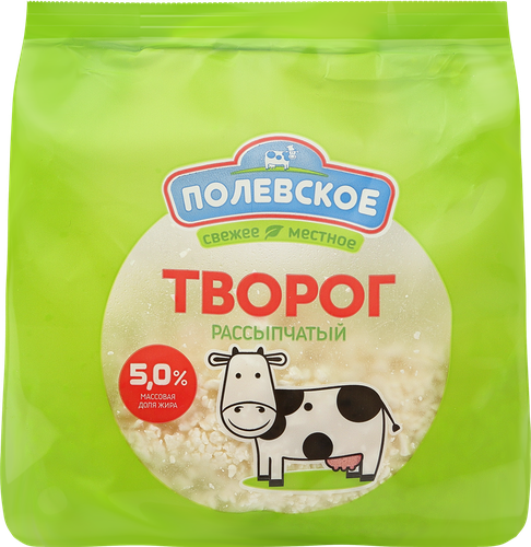 Творог ПОЛЕВСКОЕ 5%, без змж, 250г, картинка
