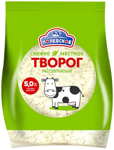 Творог ПОЛЕВСКОЕ 5%, без змж, 250г, детальное фото