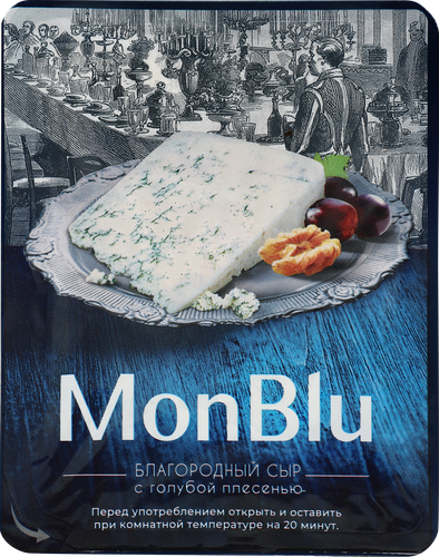 Сыр MONBLU с голубой благородной плесенью 50%, без змж, 100г, детальное фото