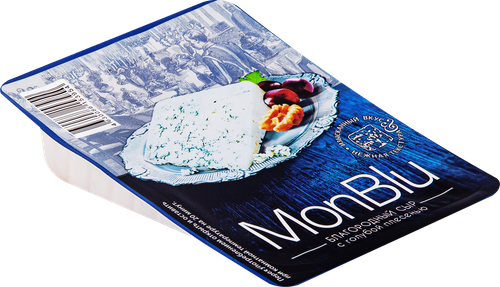 Сыр MONBLU с голубой благородной плесенью 50%, без змж, 100г, вид