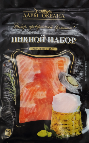 Набор к пиву слабосоленый ДАРЫ ОКЕАНА из форели Радужной, 150г, фото