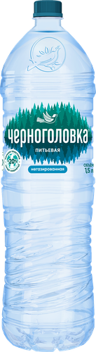 Вода ЧЕРНОГОЛОВКА негазированная, 1.5л, крупный план